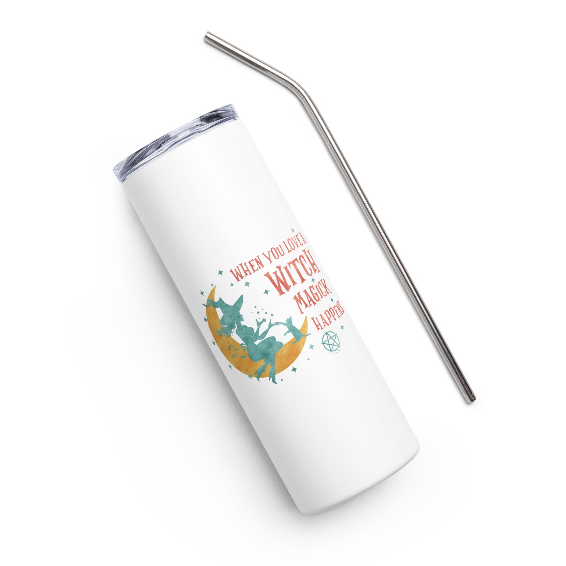 When You Love a Witch Magick Happens Stainless steel tumbler
