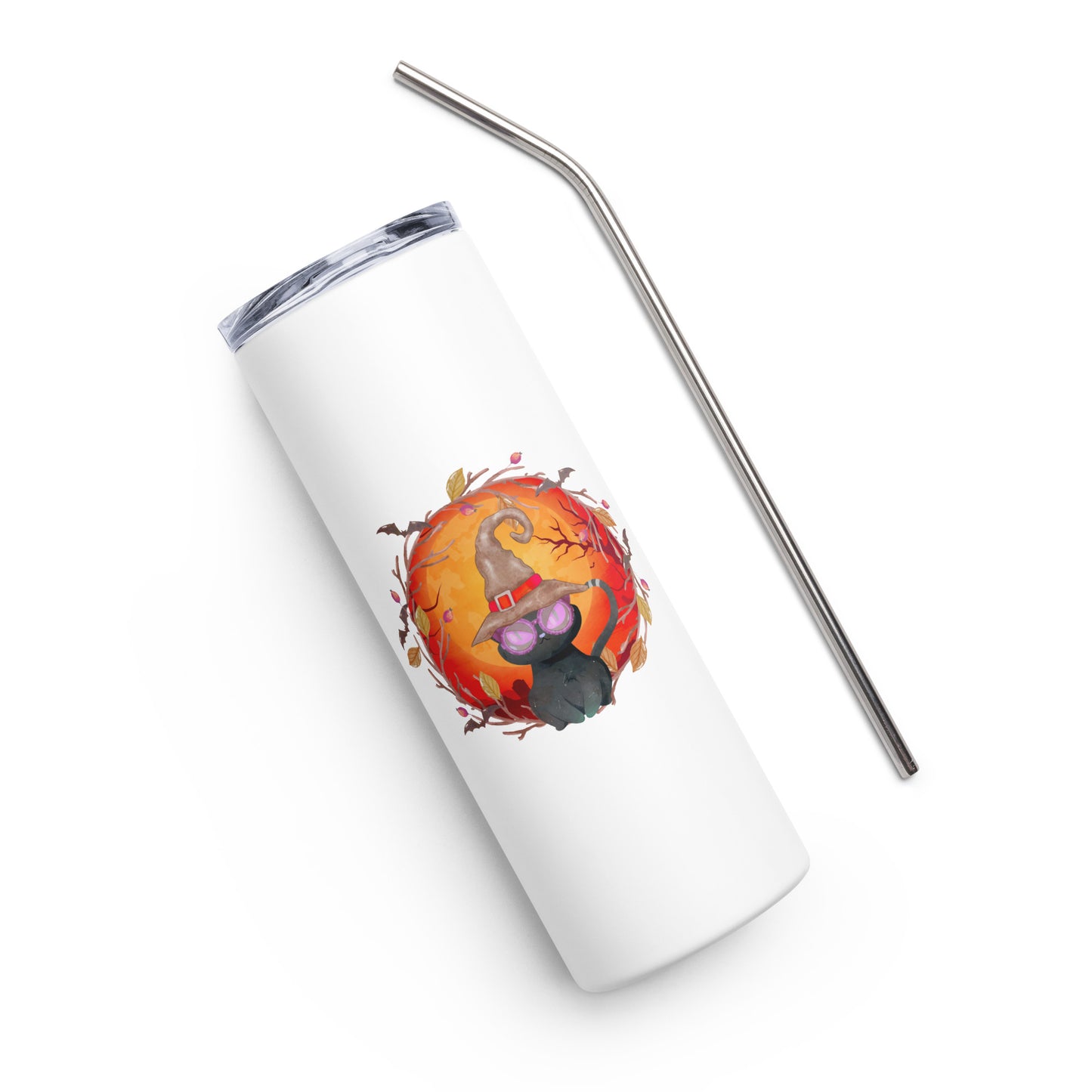 Witch Cat Stainless steel tumbler