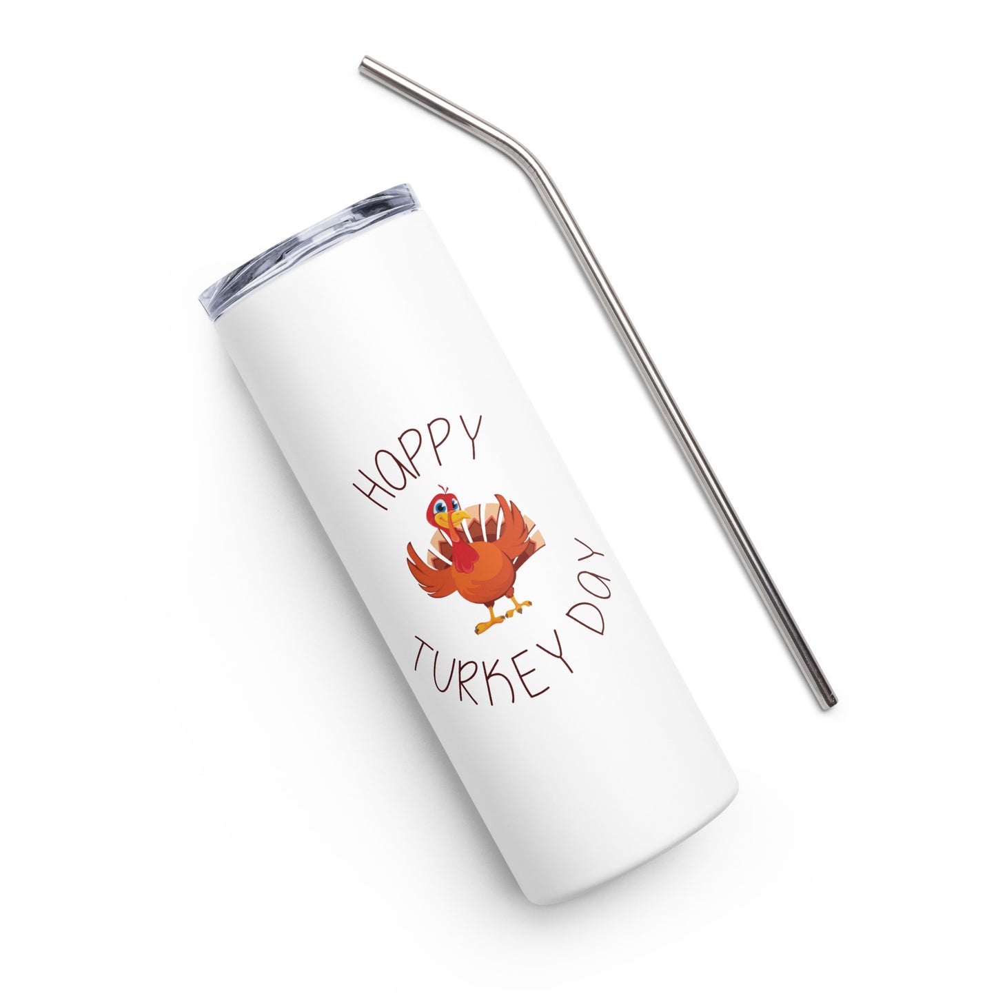 Happy Turkey Day Stainless steel tumbler