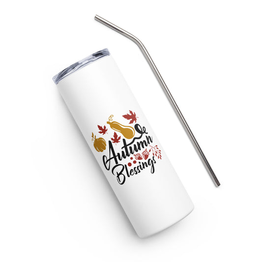 Autumn Blessings Stainless steel tumbler