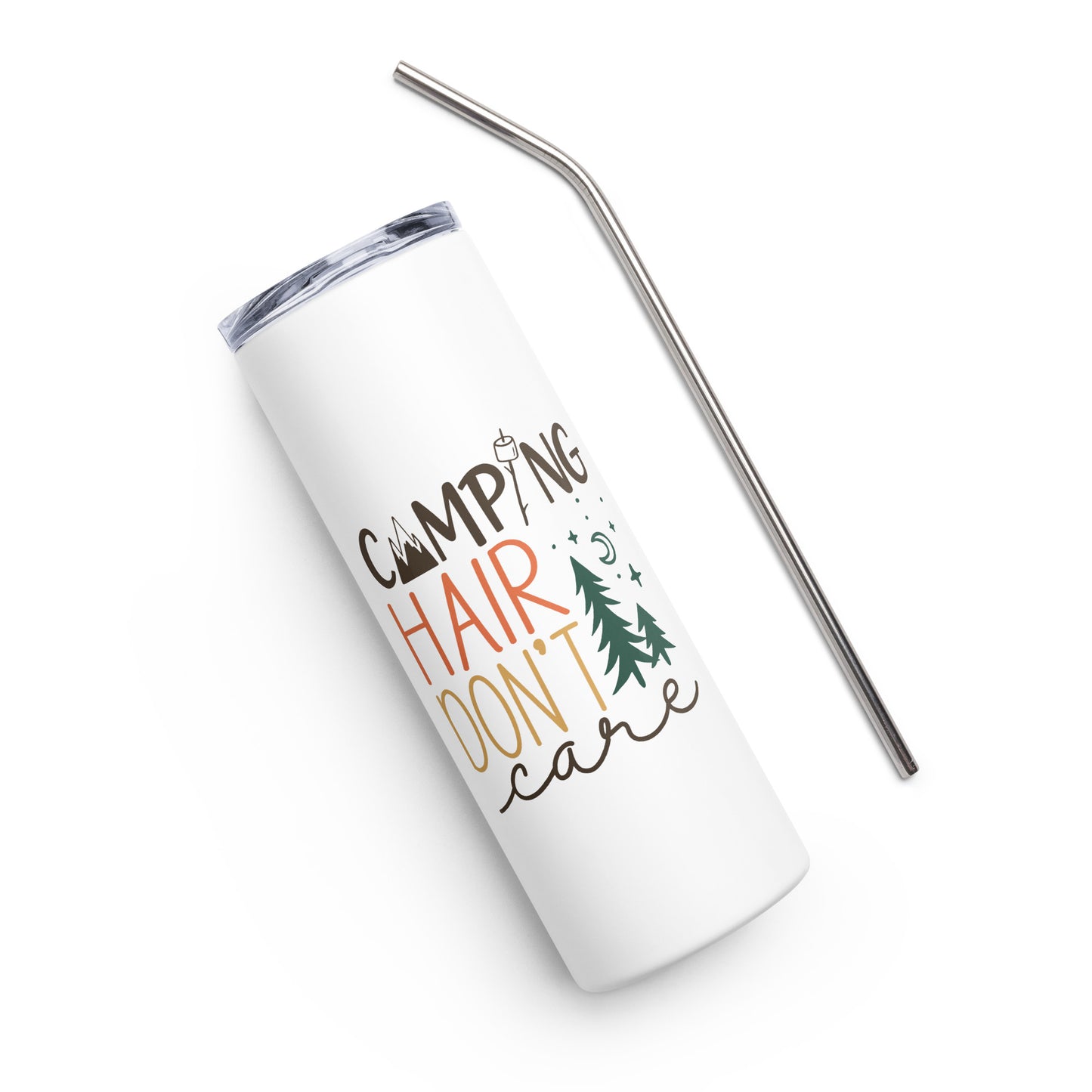 Camping Hair Don't Care Stainless steel tumbler