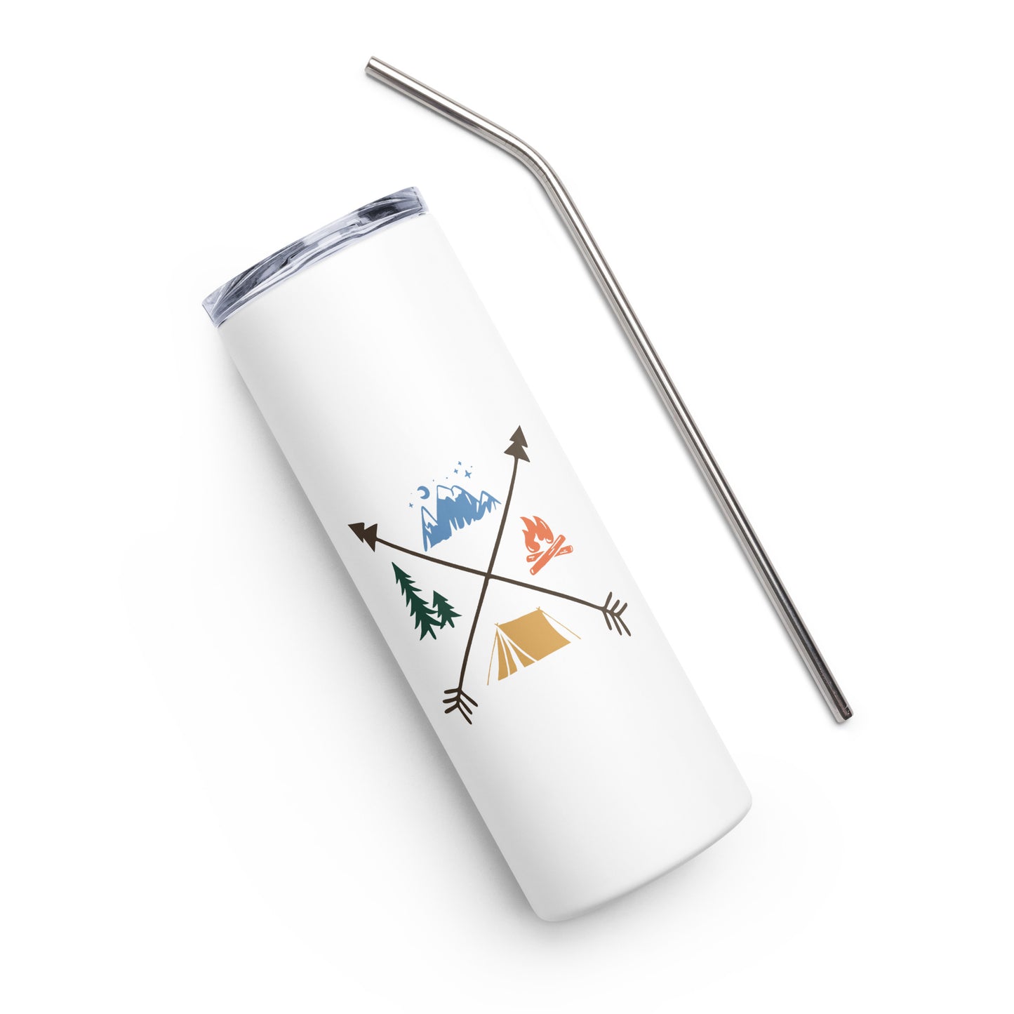 Crossed Arrows Stainless steel tumbler