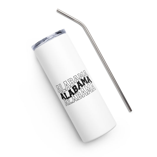 Alabama Wavy Letters Stainless steel tumbler