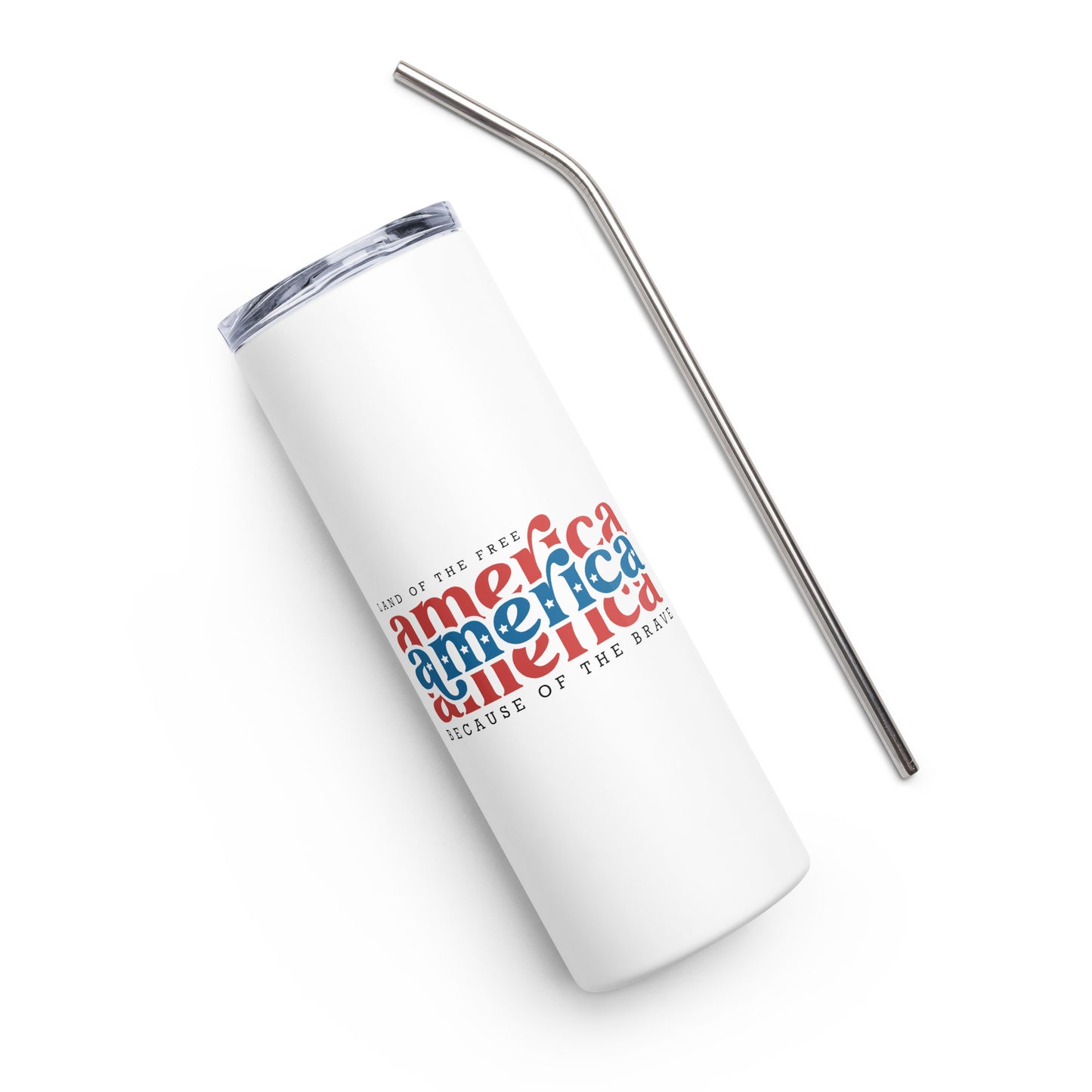 America Land of the Free Stainless steel tumbler