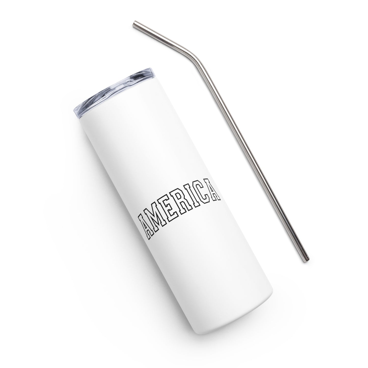 America Varsity Letters Stainless steel tumbler