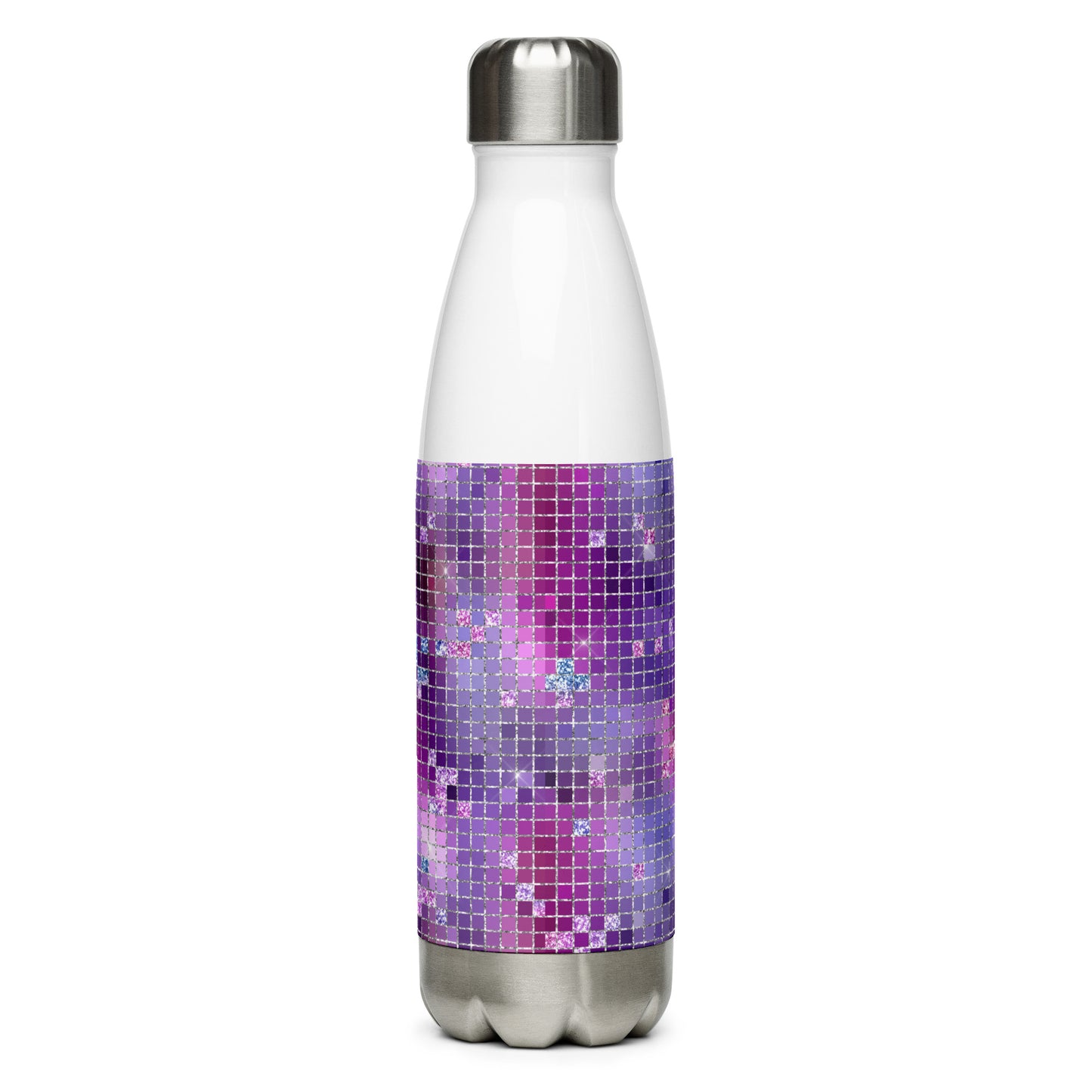 Purple Glitter Mermaid Stainless Steel Water Bottle