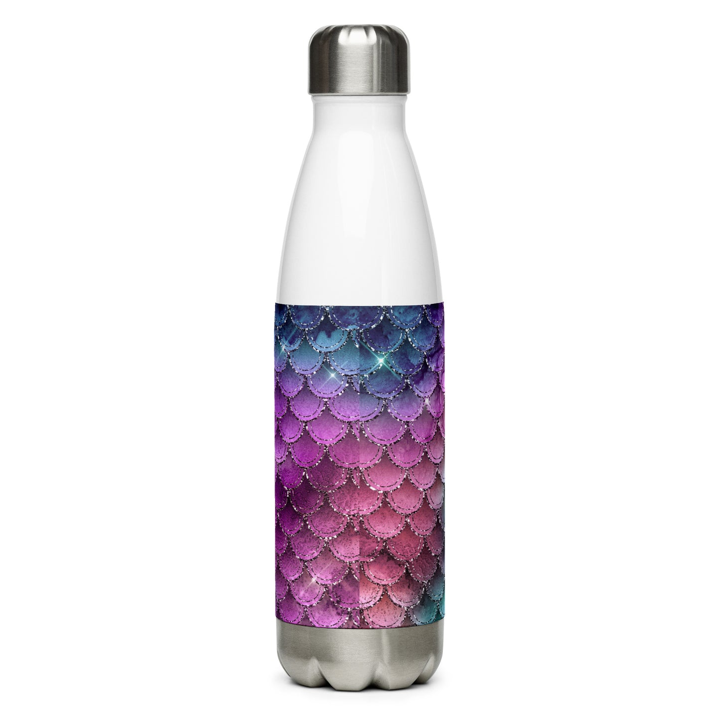 Mermaid Scales Multi-color Stainless Steel Water Bottle