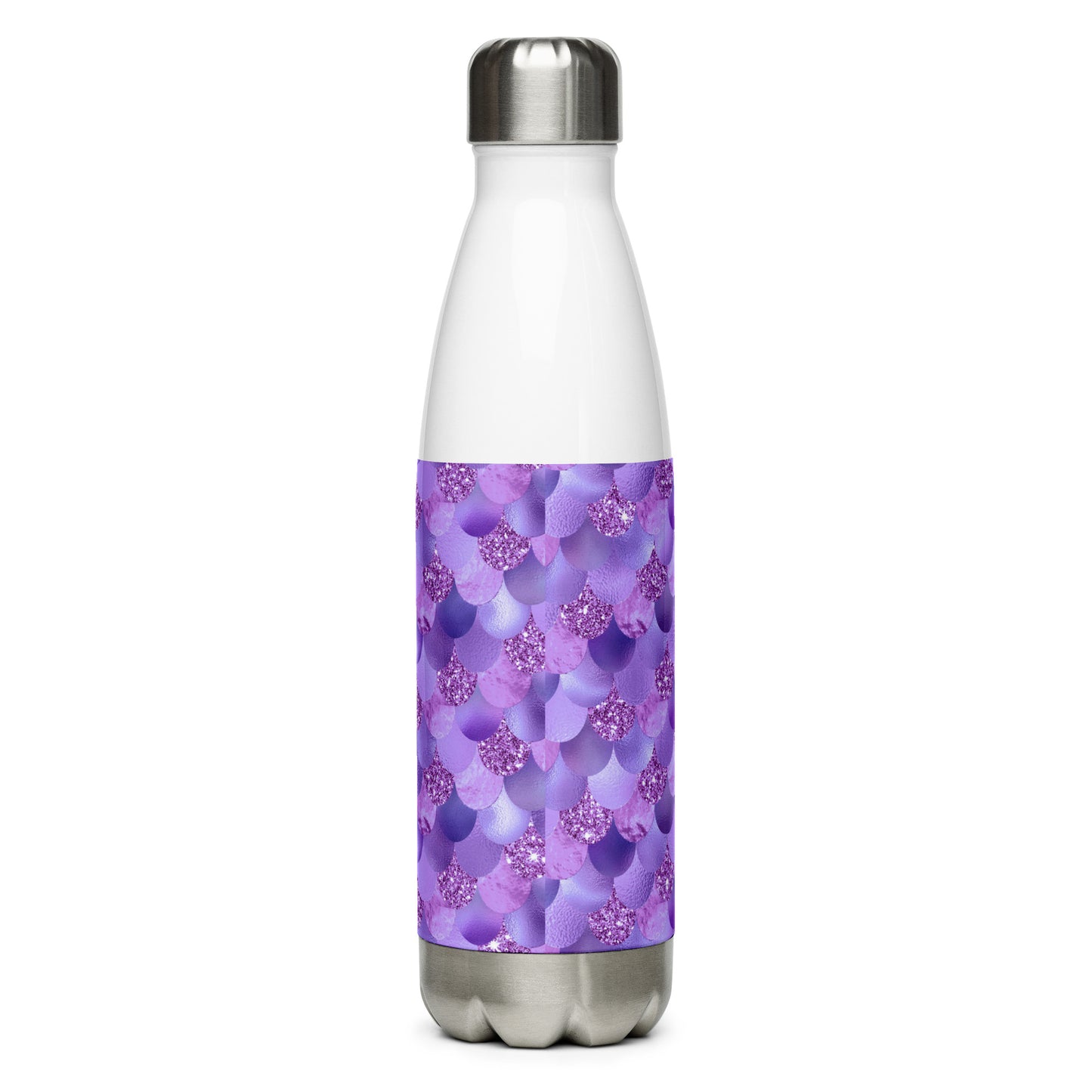 Mermaid Purple Scales Stainless Steel Water Bottle