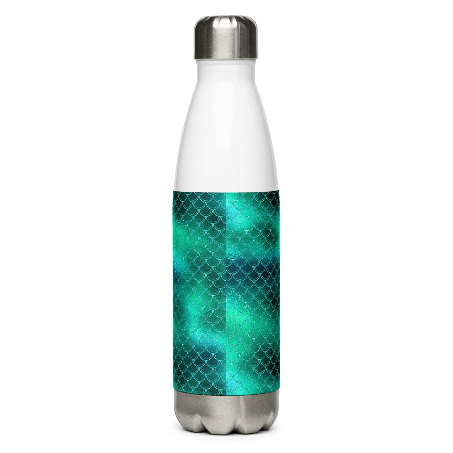 Mermaid Green Watery Stainless Steel Water Bottle