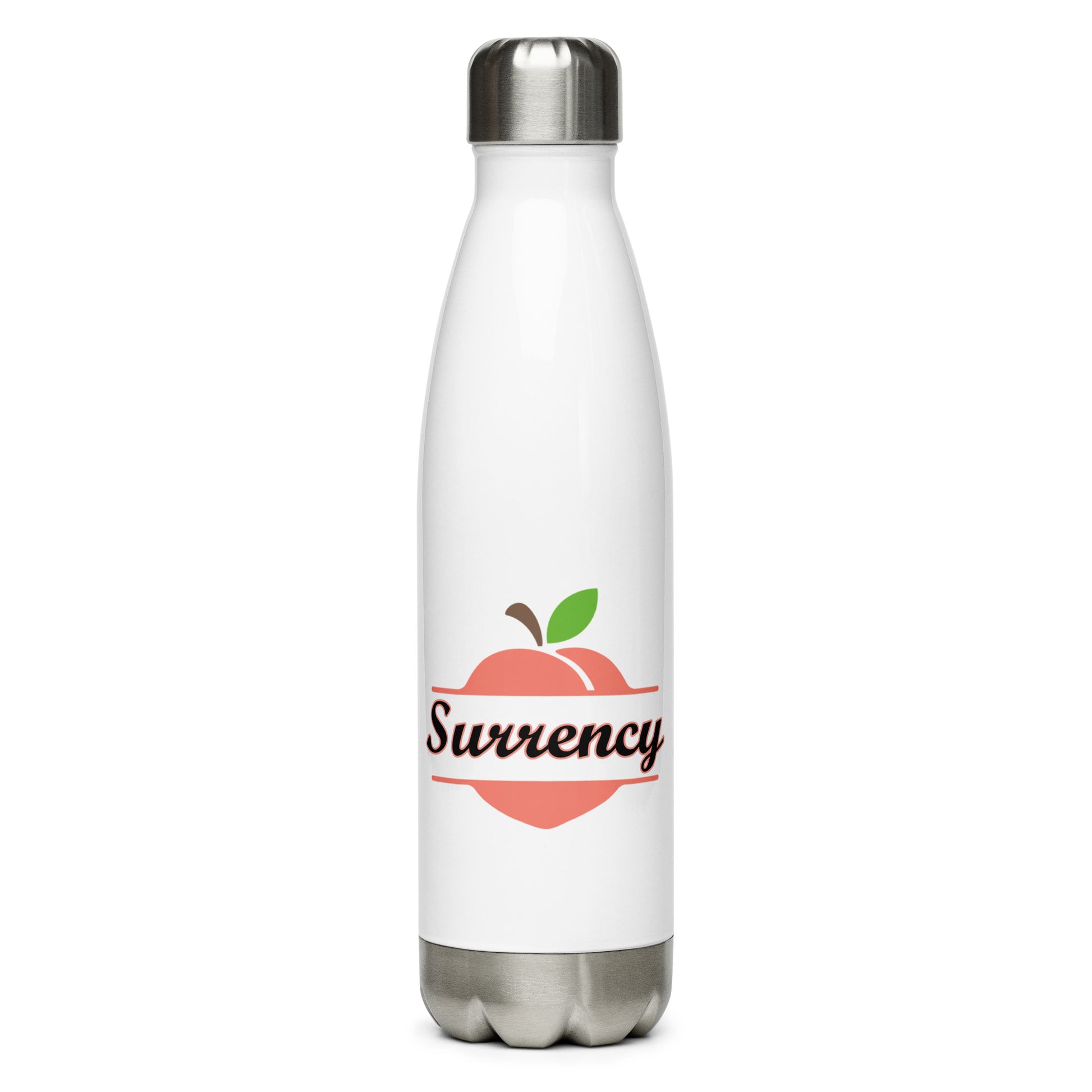 Surrency Georgia Town Name on Peach Stainless Steel Water Bottle 17 oz (500 ml)