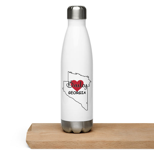 Baxley Georgia Heart in County Outline Stainless Steel Water Bottle 17 oz (500 ml)