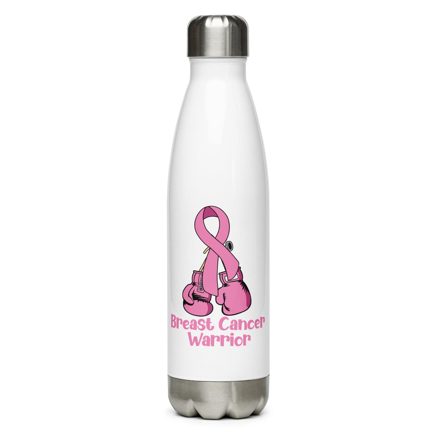 Breast Cancer Warrior Stainless Steel Water Bottle
