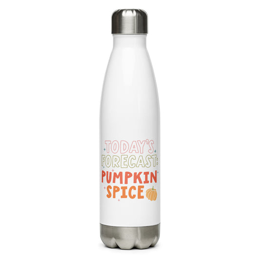 Today's Forecast Pumpkin Spice Stainless Steel Water Bottle
