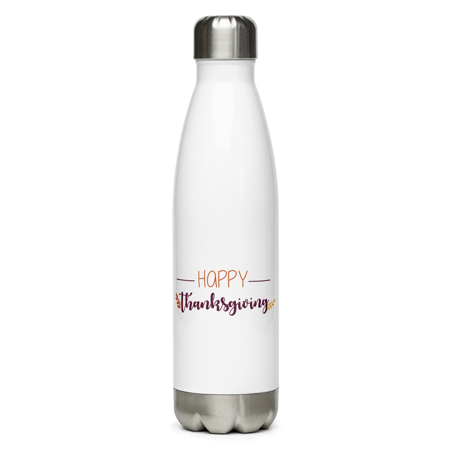 Happy Thanksgiving Stainless Steel Water Bottle