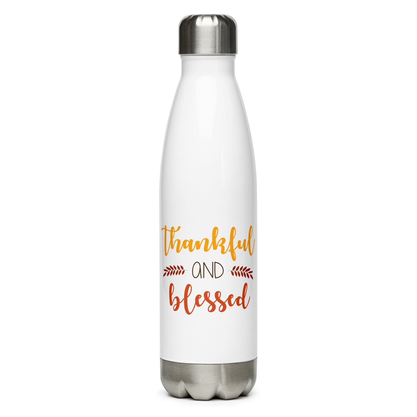 Thankful and Blessed Stainless Steel Water Bottle