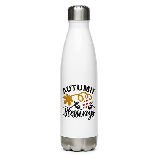 Autumn Blessings Stainless Steel Water Bottle