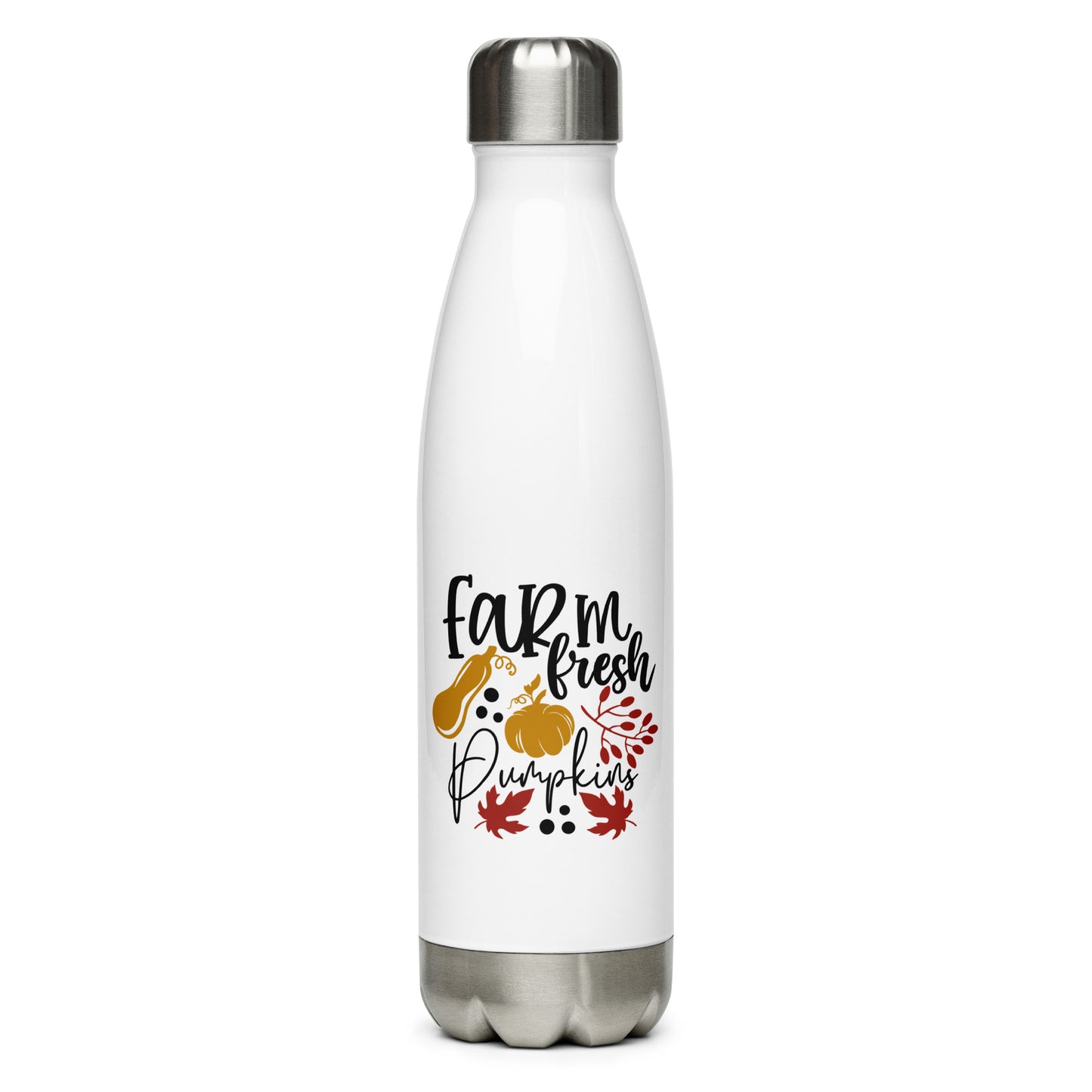 Farm Fresh Pumpkins Stainless Steel Water Bottle