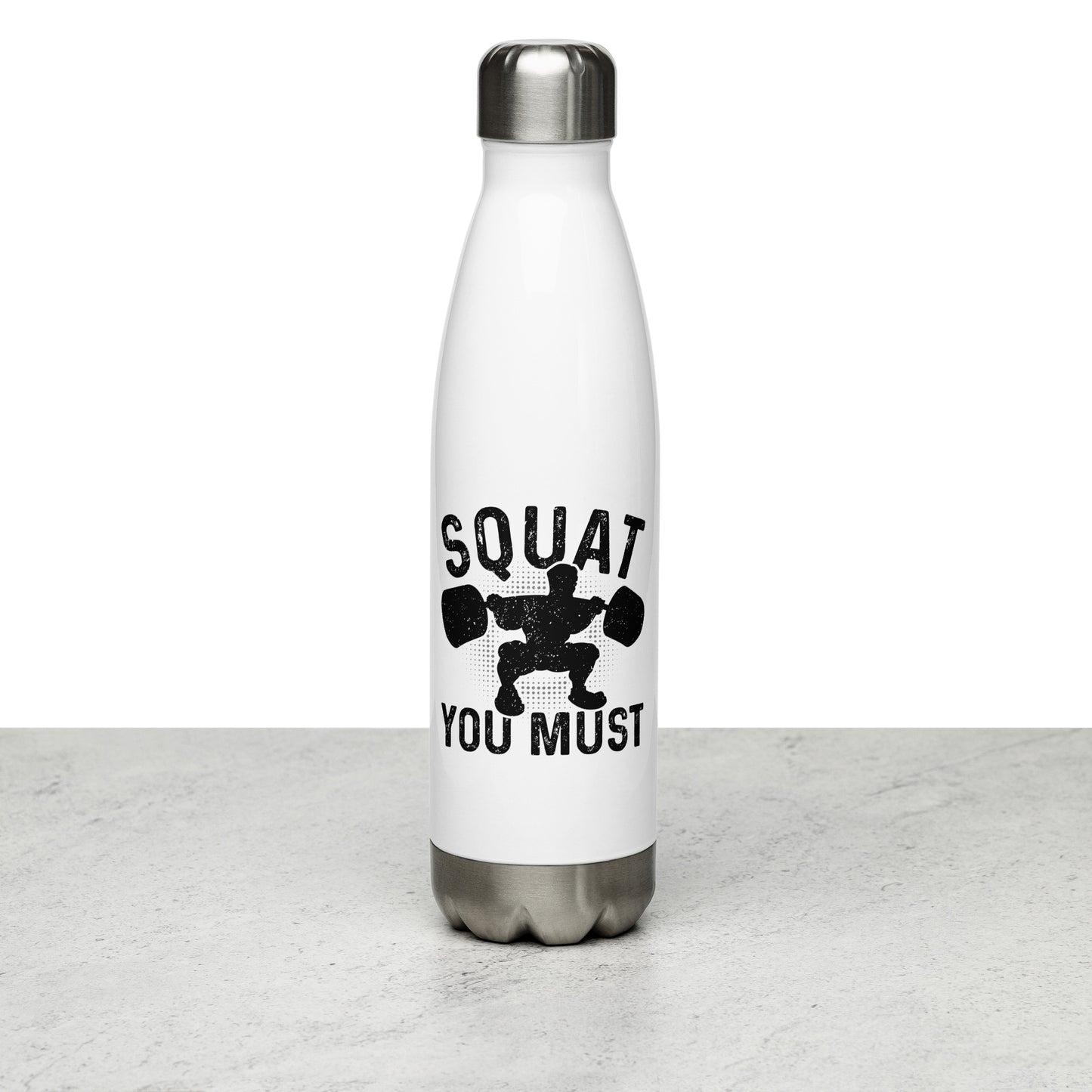 Squat You Must Stainless Steel Water Bottle