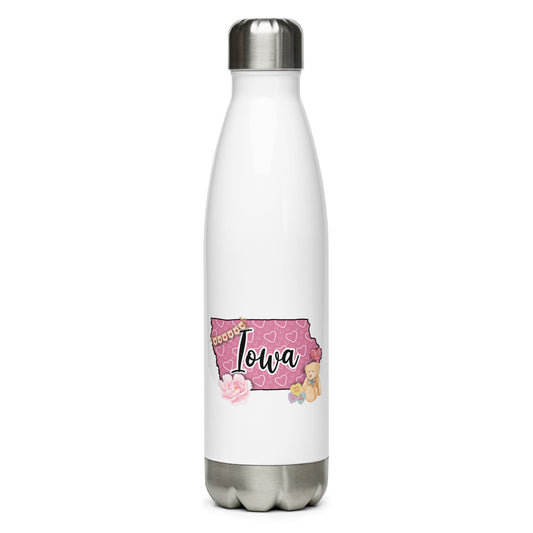 Iowa Valentine Stainless Steel Water Bottle