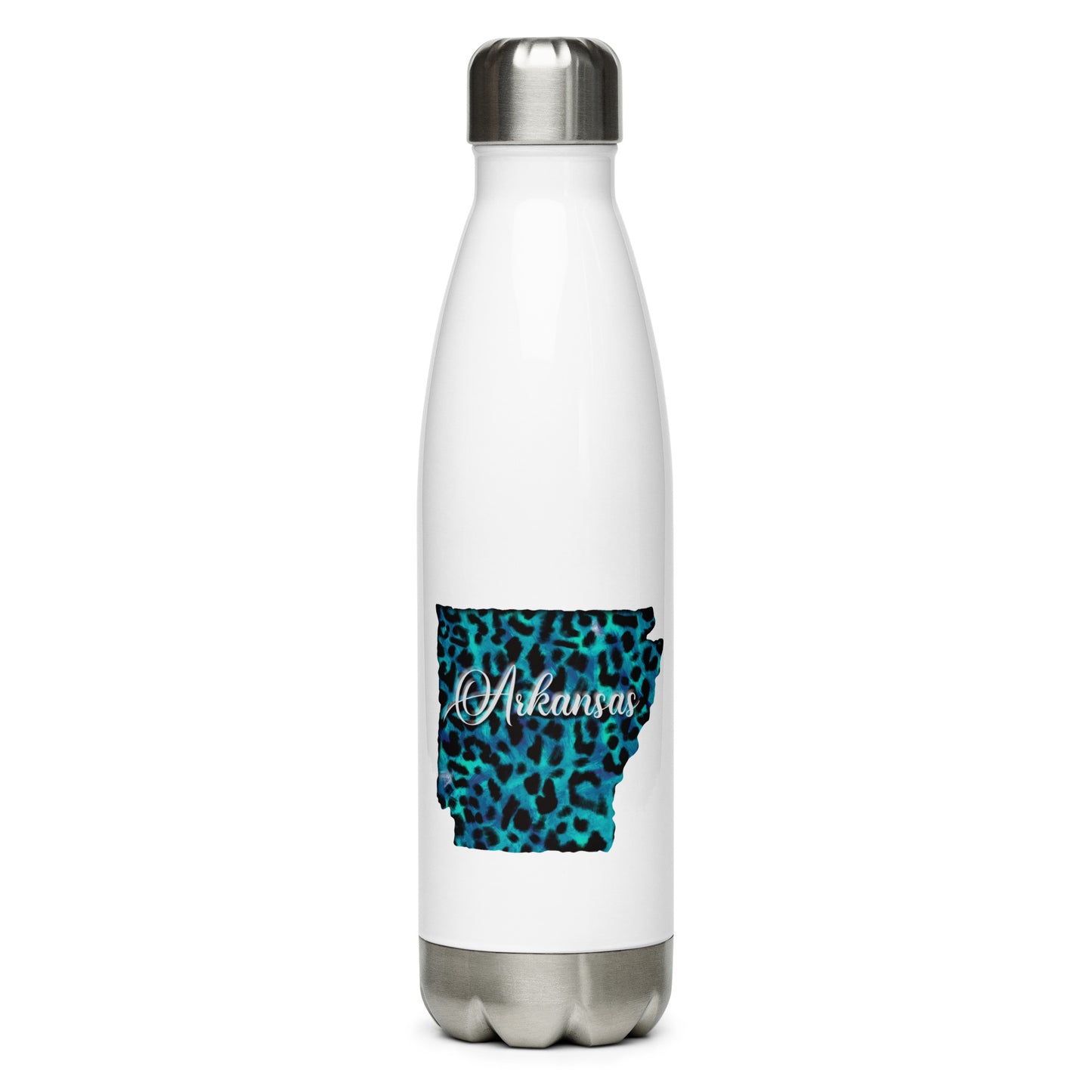 Arkansas Blue Leopard Stainless Steel Water Bottle