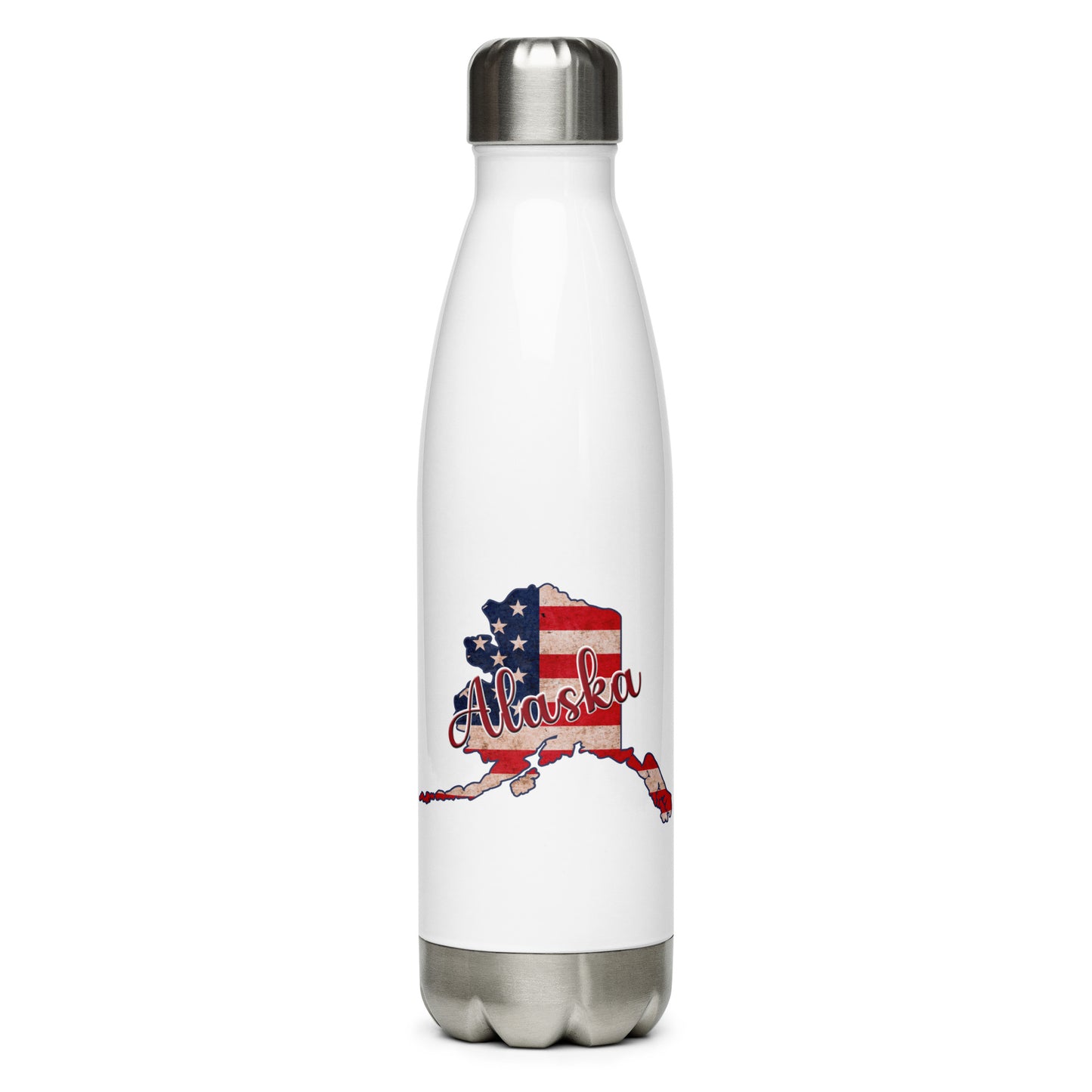 Alaska US Flag Stainless Steel Water Bottle
