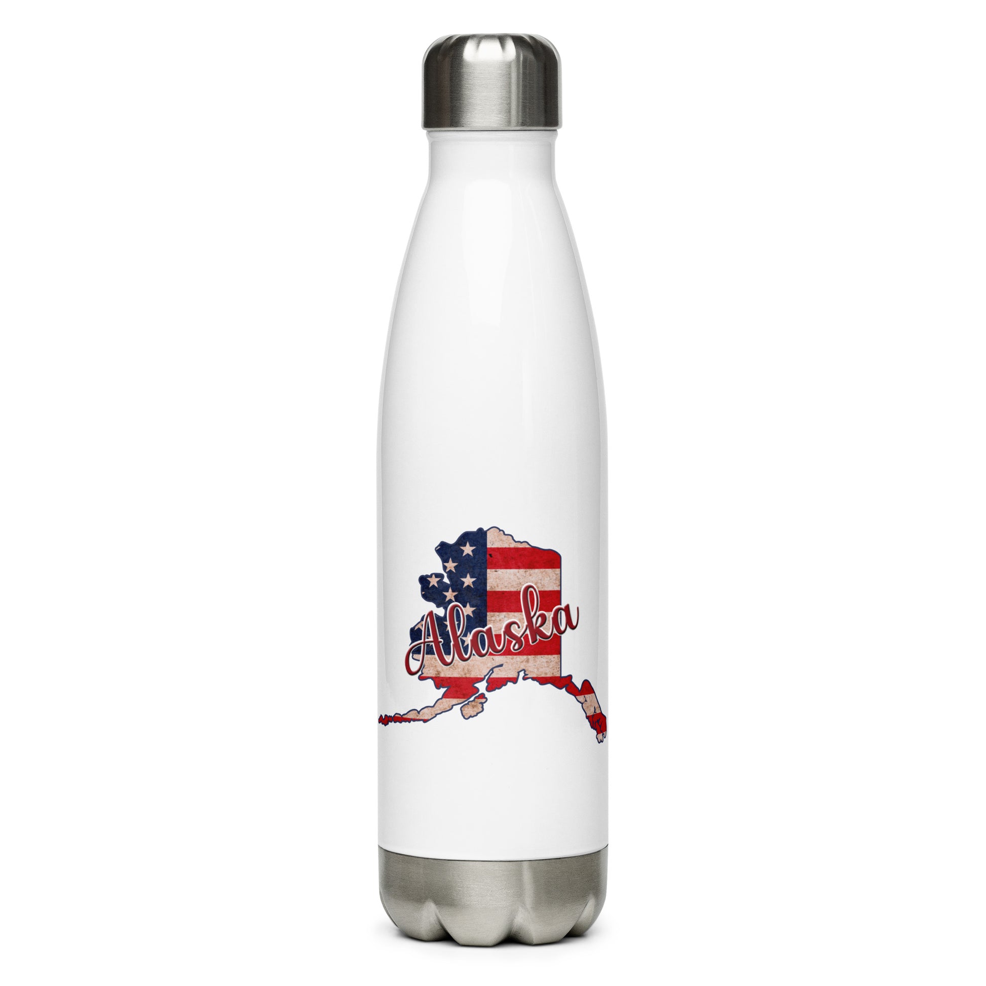 Alaska US Flag Stainless Steel Water Bottle