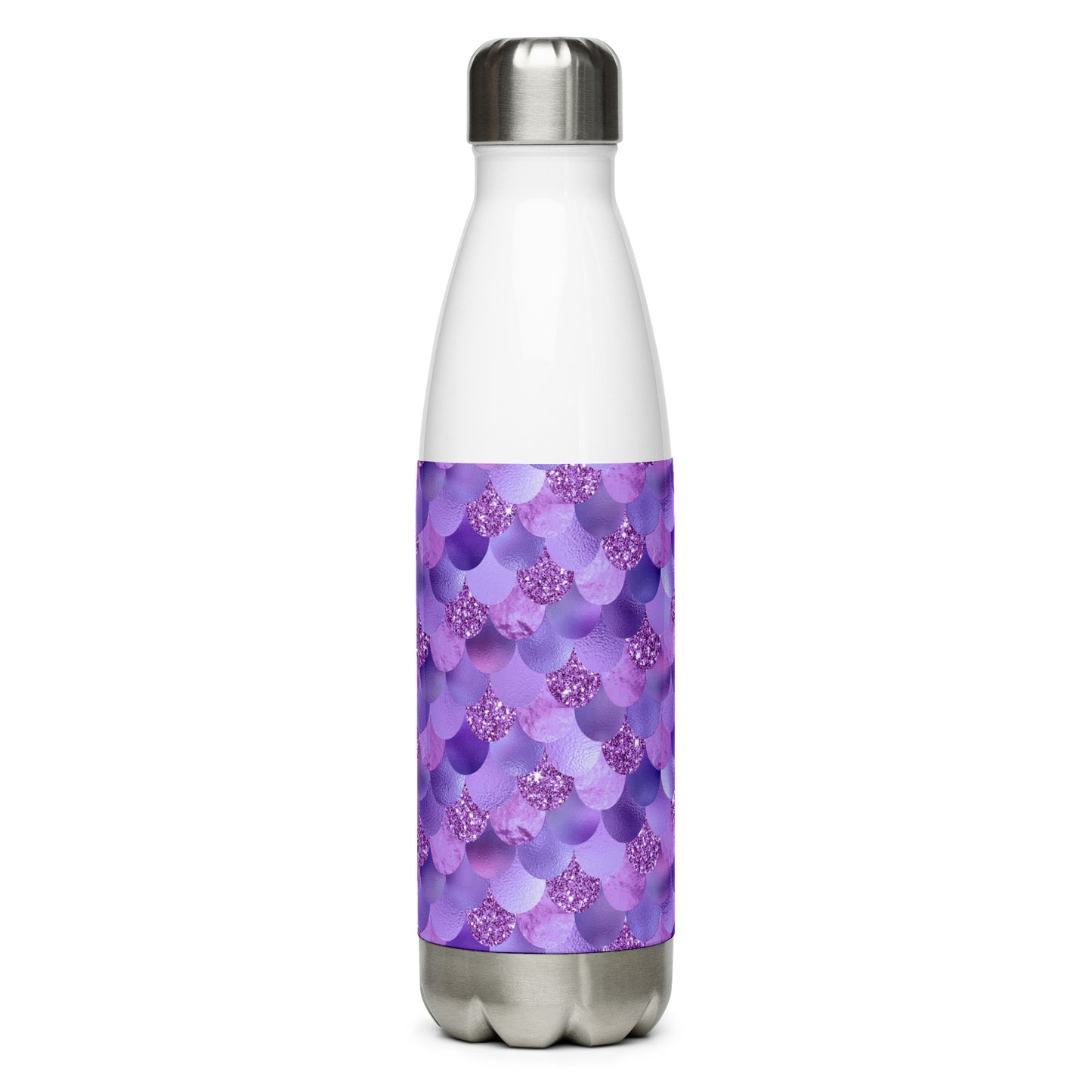 Mermaid Purple Scales Stainless Steel Water Bottle