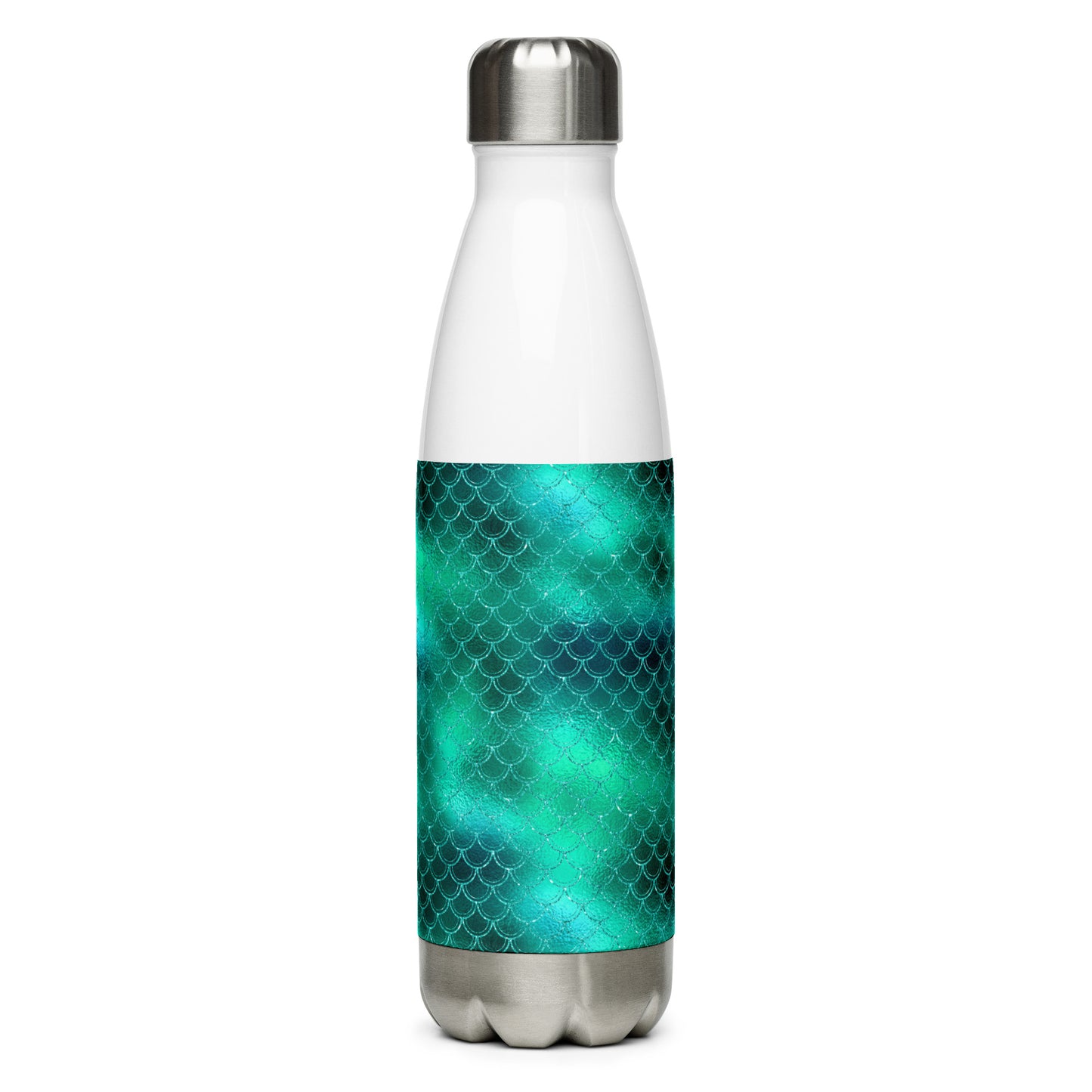 Mermaid Green Watery Stainless Steel Water Bottle