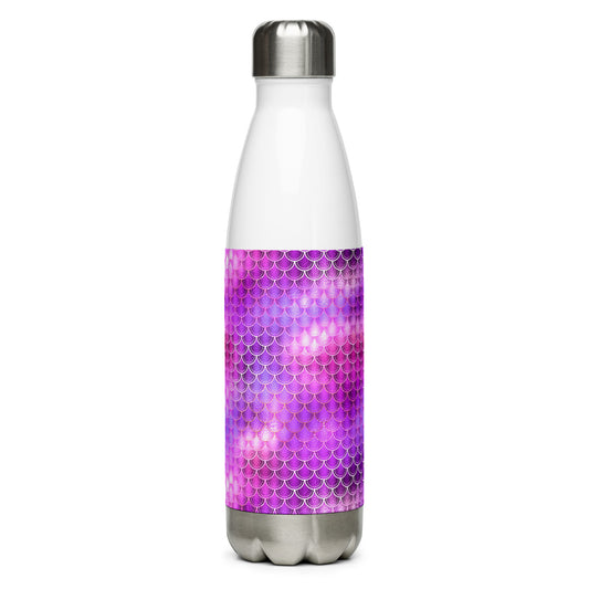 Mermaid Pink Scales Stainless Steel Water Bottle