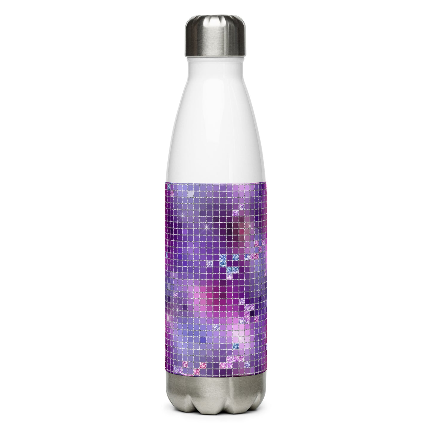 Purple Glitter Mermaid Stainless Steel Water Bottle