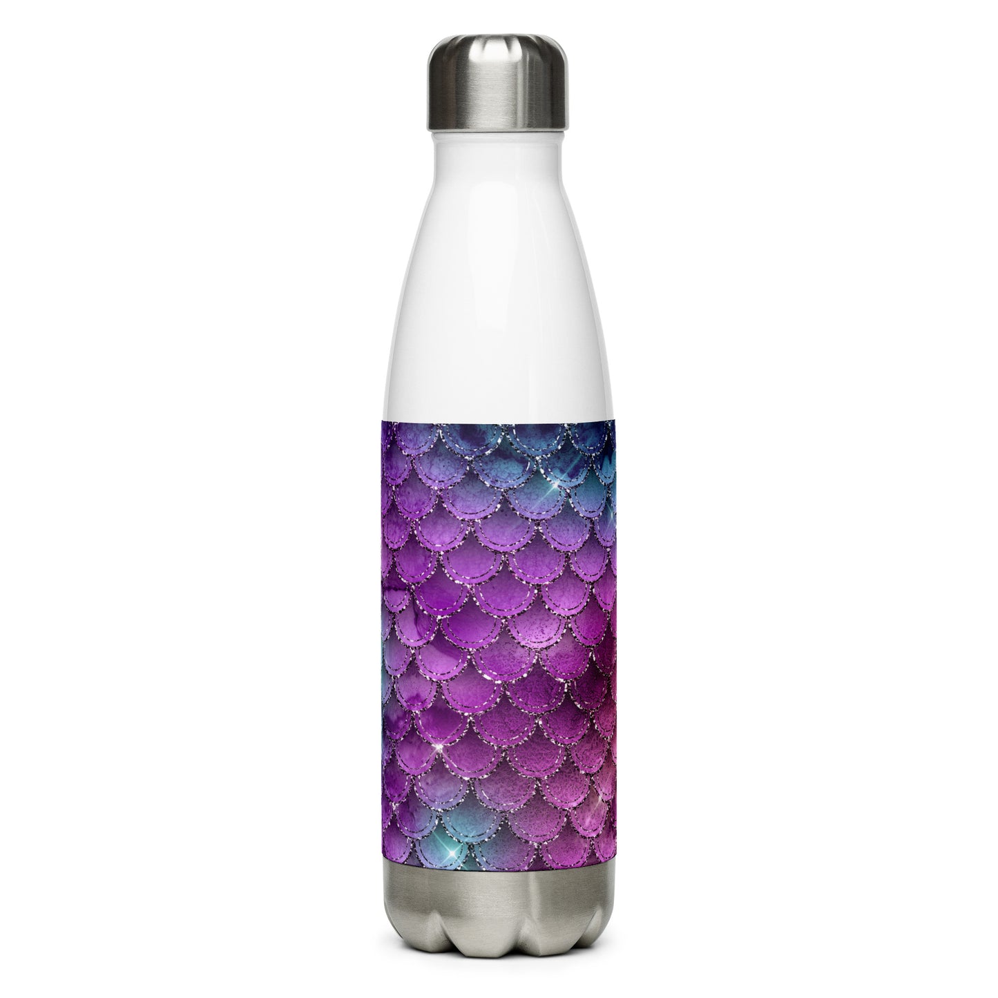 Mermaid Scales Multi-color Stainless Steel Water Bottle