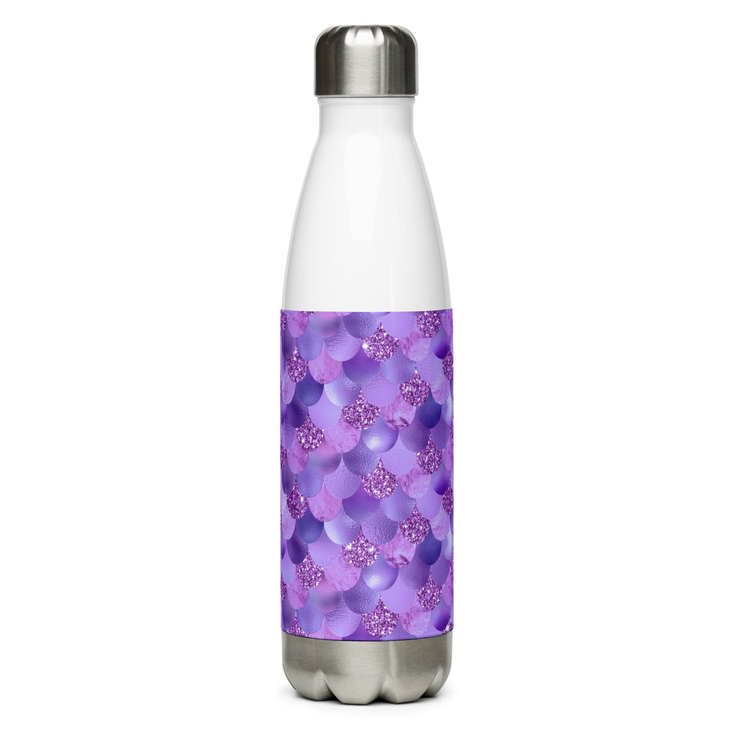 Mermaid Purple Scales Stainless Steel Water Bottle