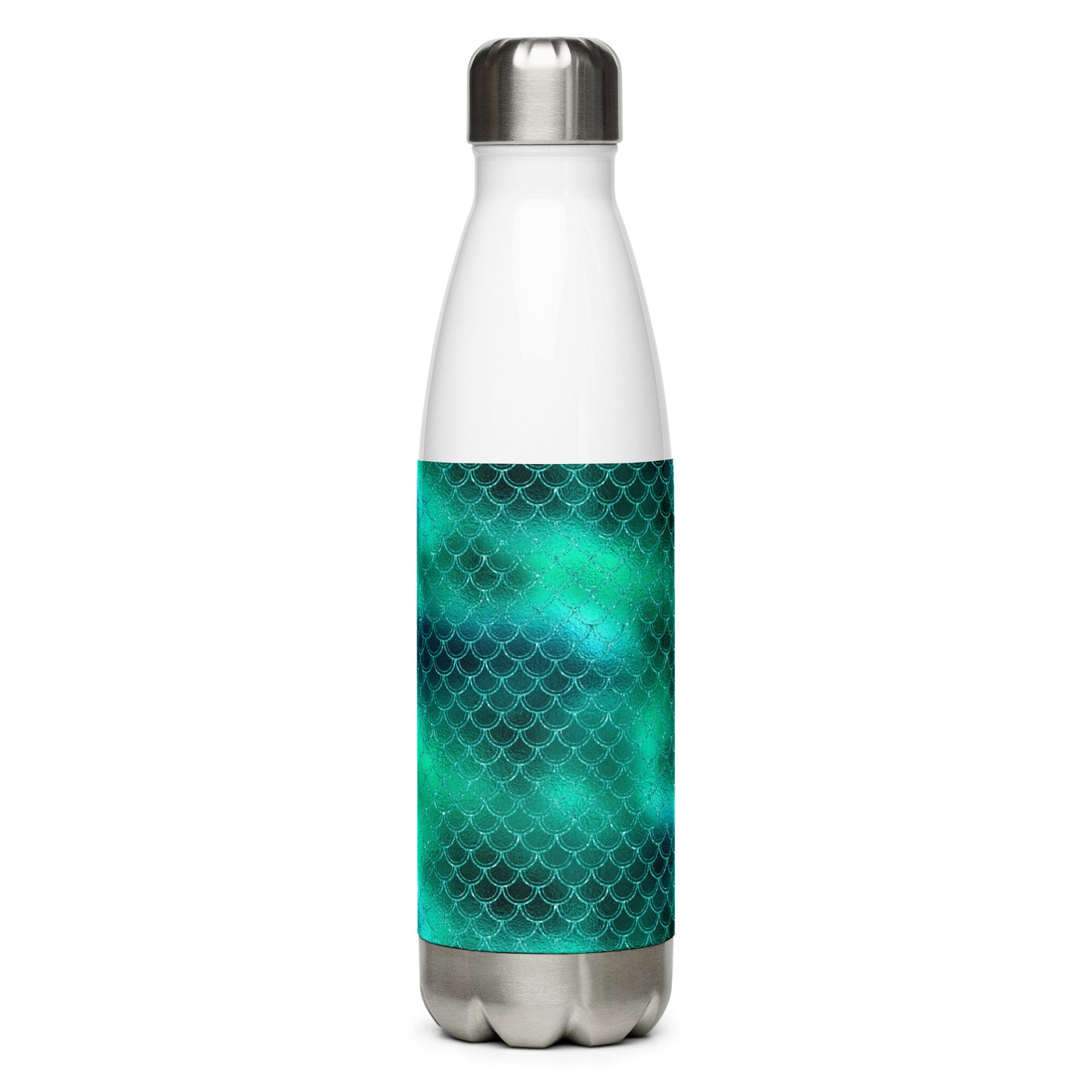 Mermaid Green Watery Stainless Steel Water Bottle