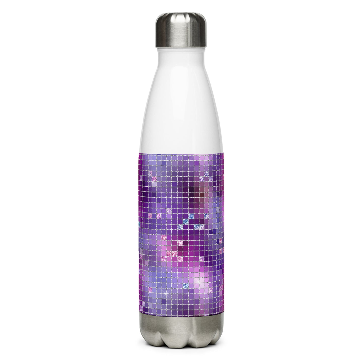 Purple Glitter Mermaid Stainless Steel Water Bottle