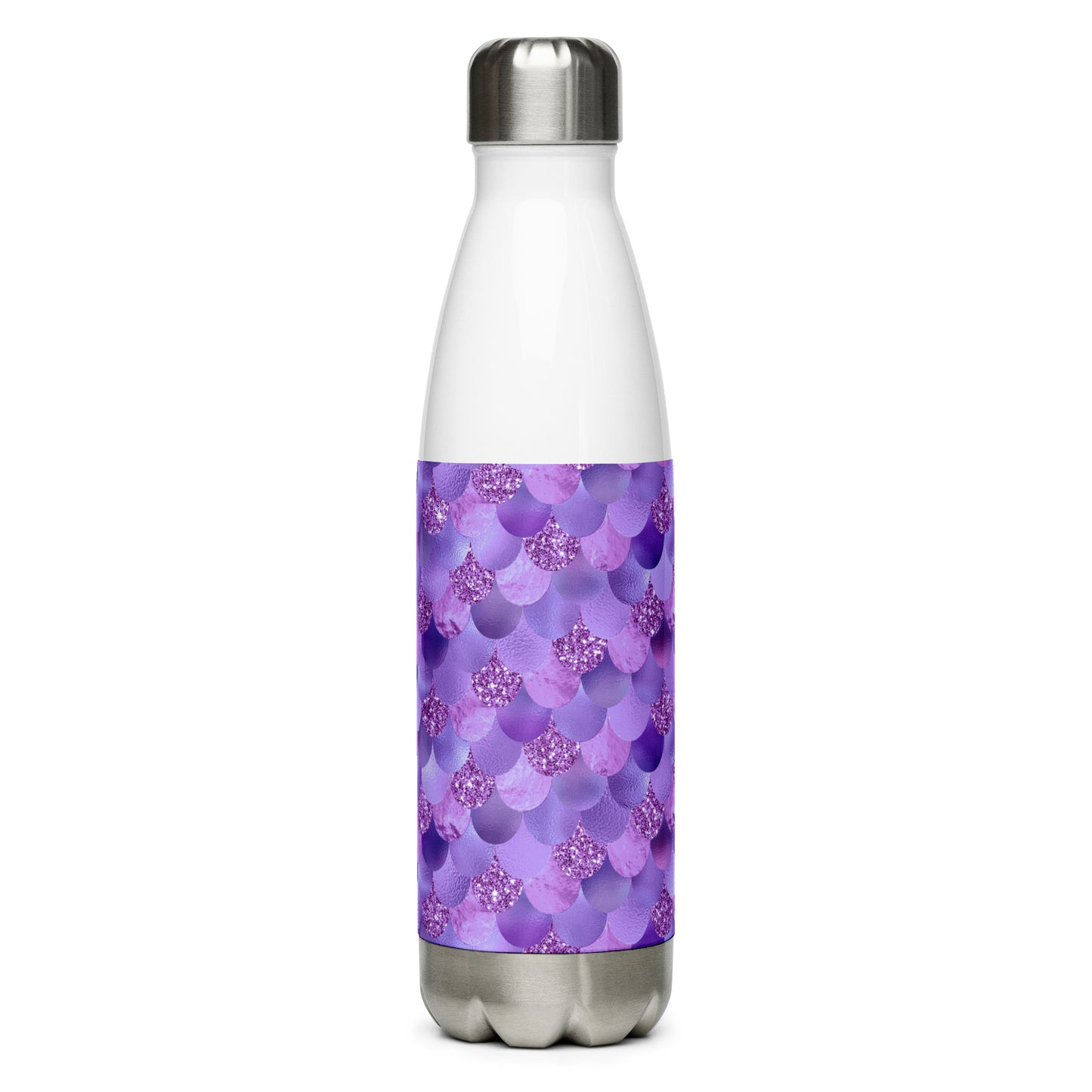 Mermaid Purple Scales Stainless Steel Water Bottle