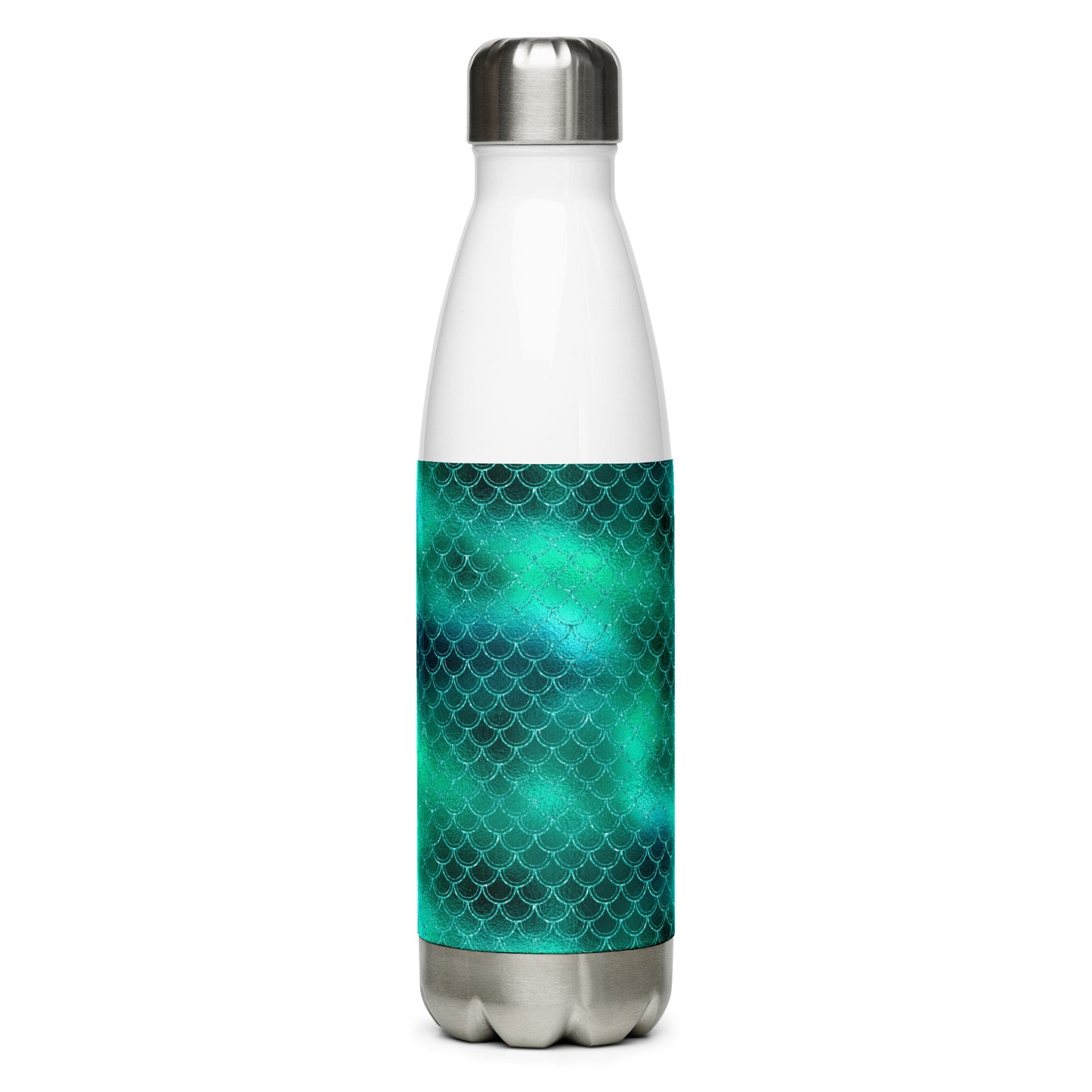 Mermaid Green Watery Stainless Steel Water Bottle