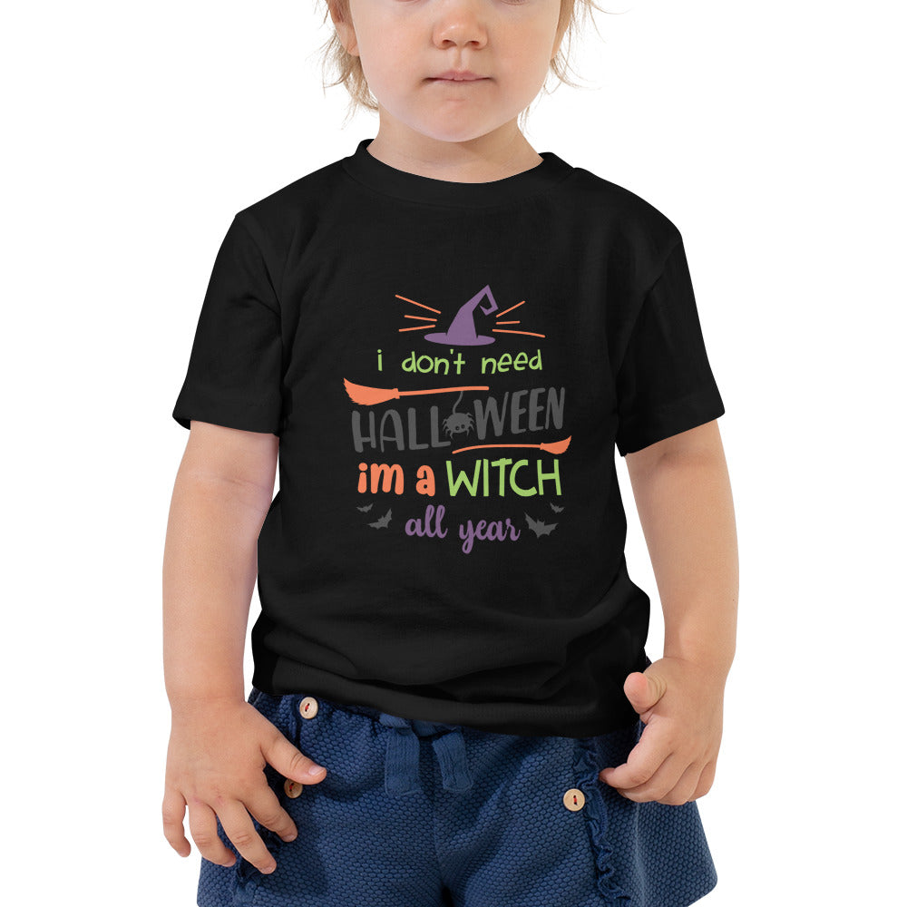 I'm a Witch All Year Toddler Short Sleeve Tee