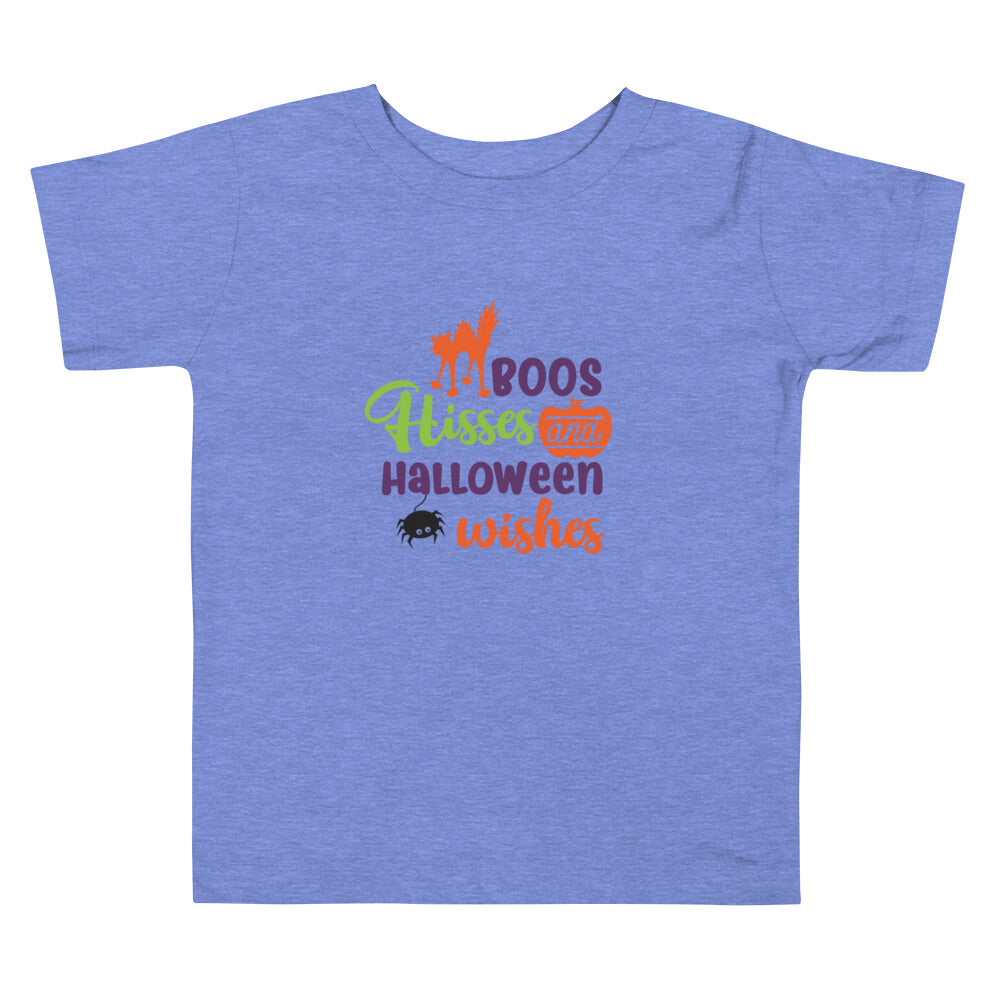 Boos Hisses and Halloween Wishes Toddler Tshirt