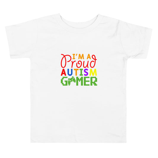 I'm a Proud Autism Gamer Toddler Short Sleeve Tee