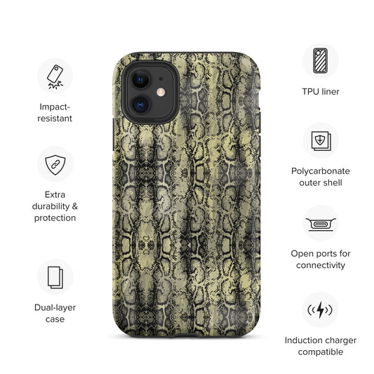 Snakeskin Design Tough iPhone case