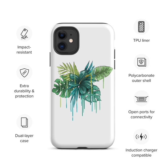 Green Flower Tough iPhone case