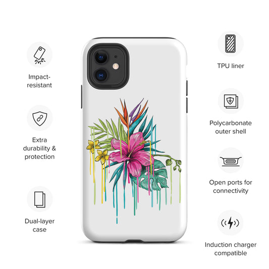 Pink Flower Tough iPhone case