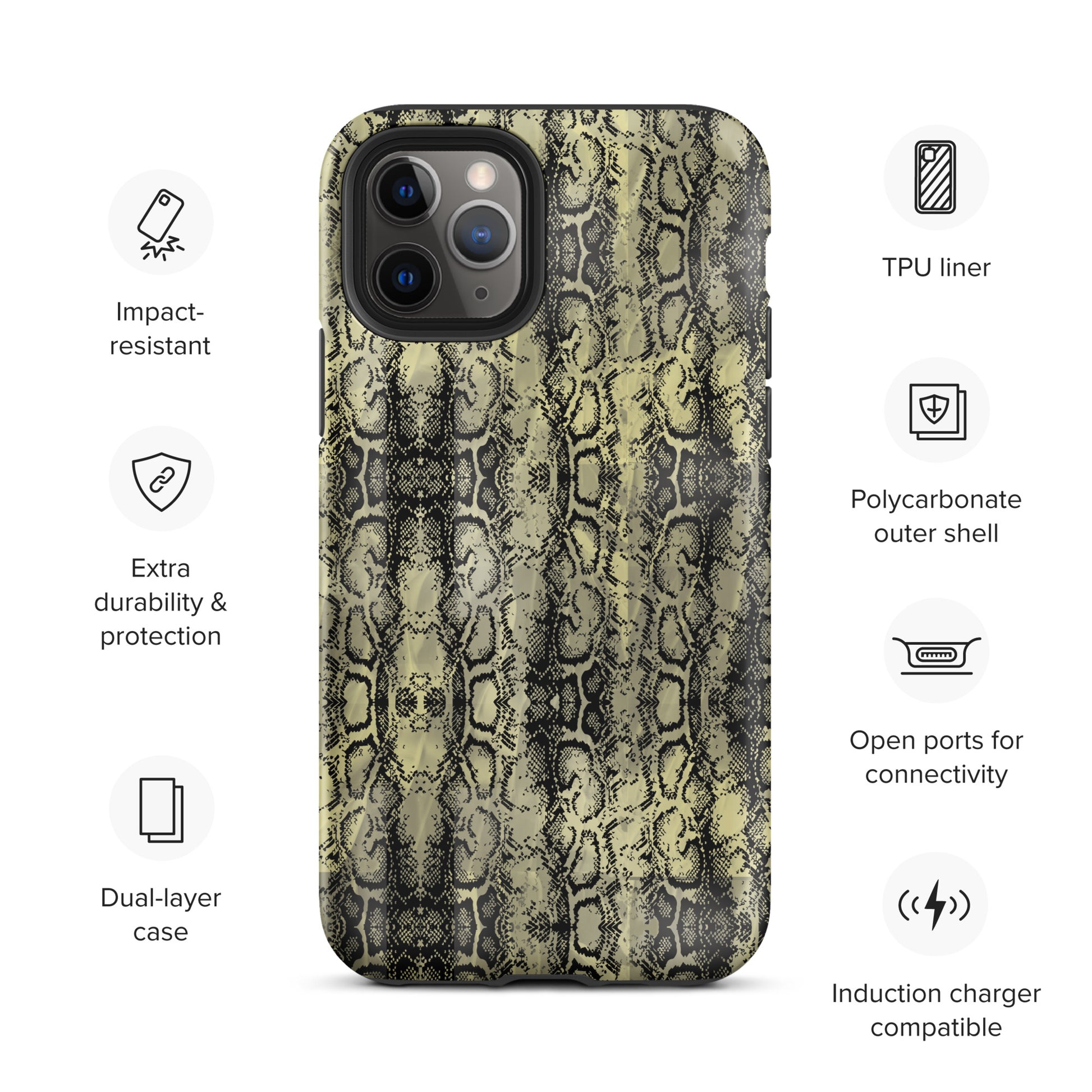 Snakeskin Design Tough iPhone case