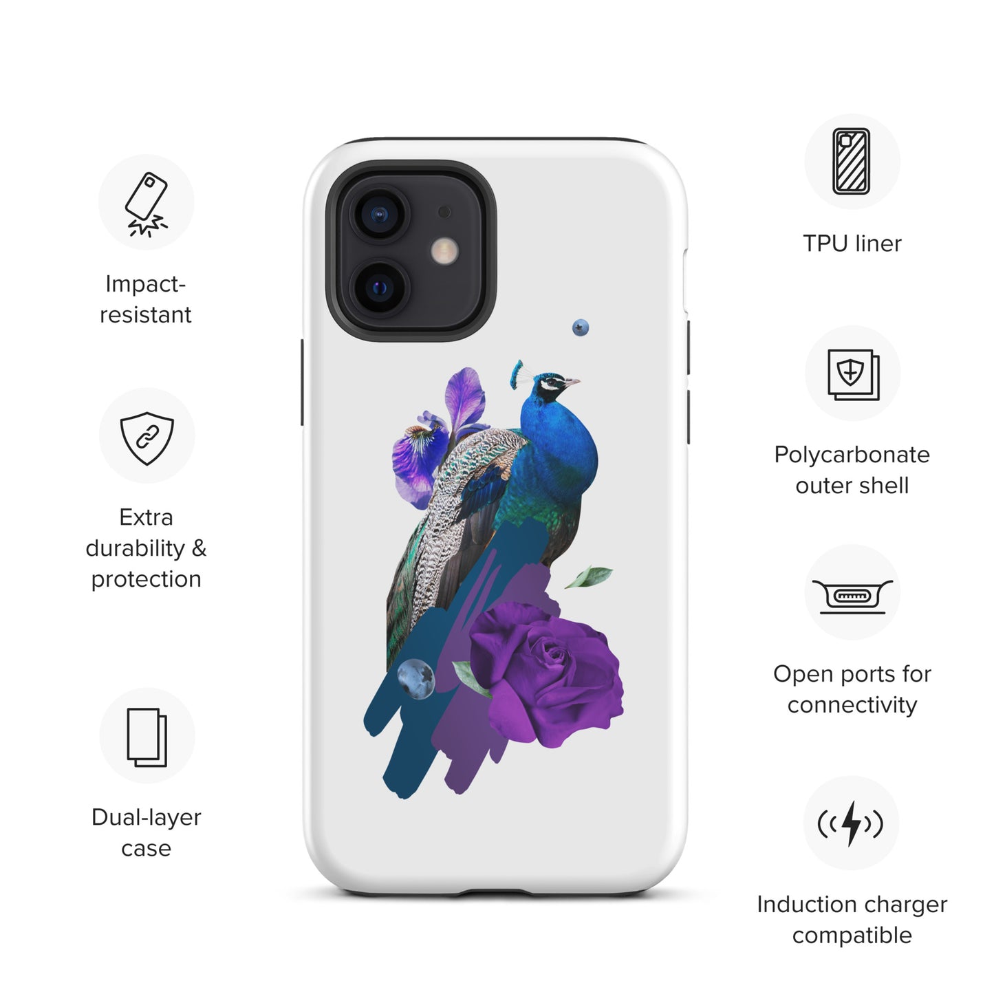 Peacock Tough iPhone case