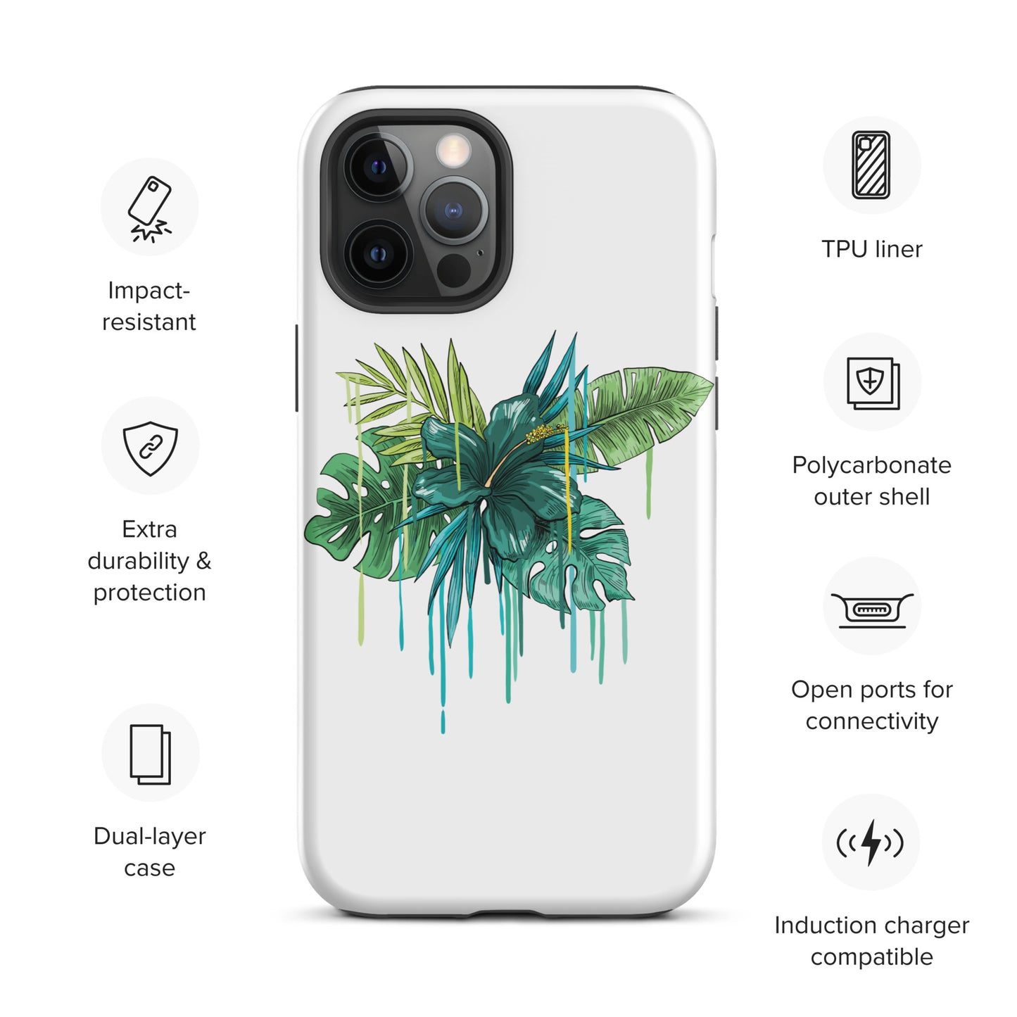 Green Flower Tough iPhone case