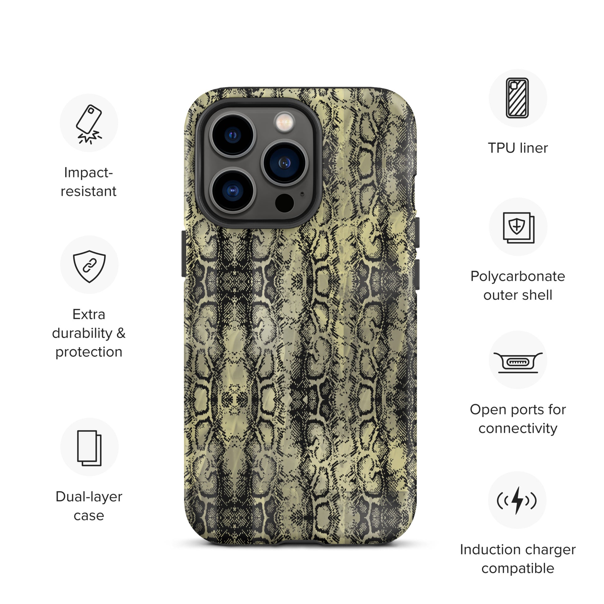 Snakeskin Design Tough iPhone case