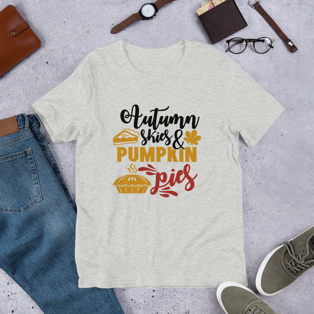 Autumn Skies & Pumpkin Pies Unisex Tshirt