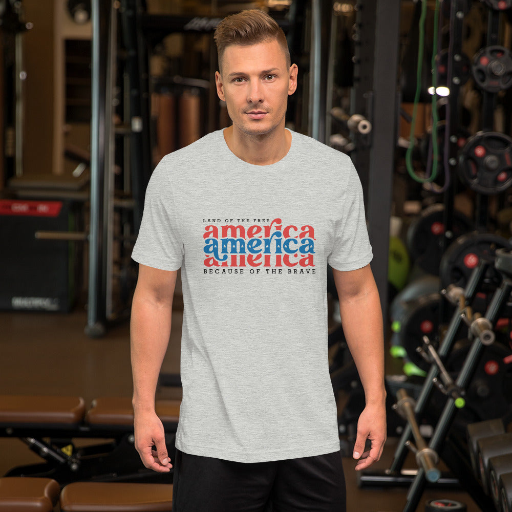 Land of the Free America Unisex Tshirt