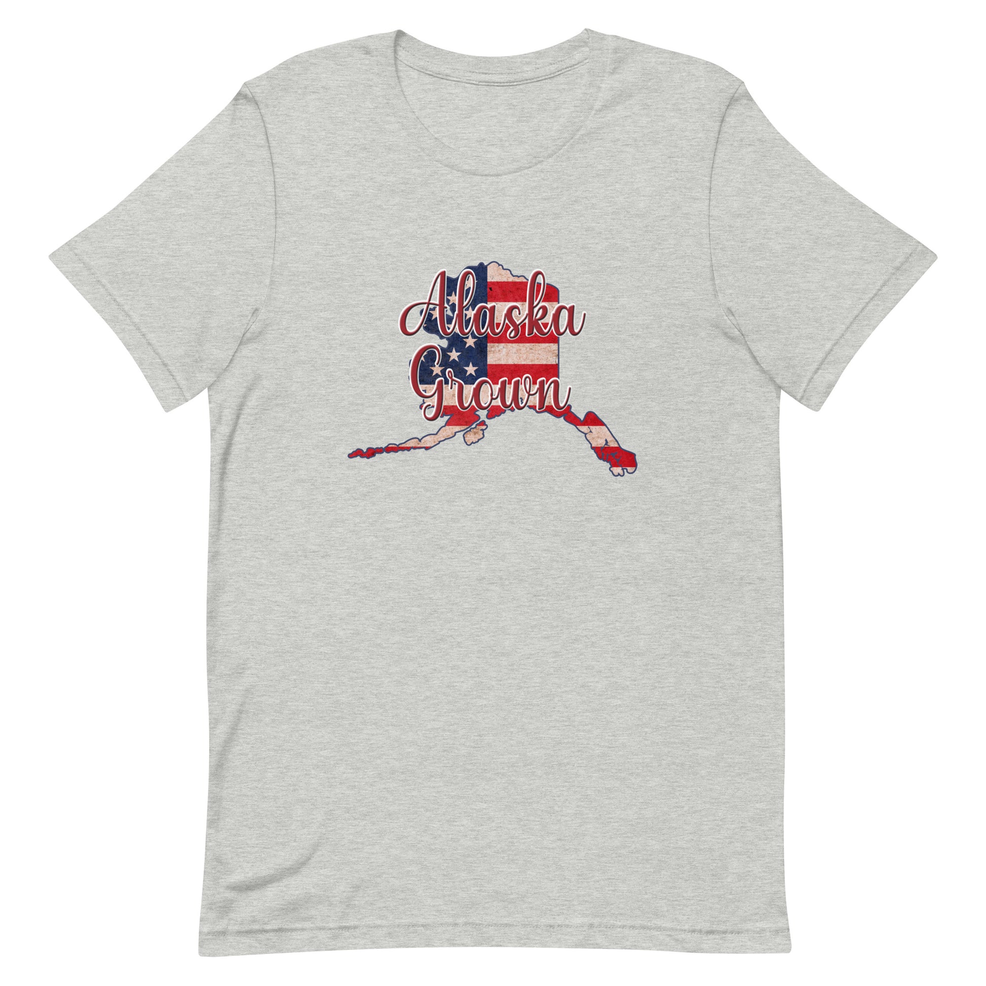 Alaska Grown on US Flag Unisex T-shirt