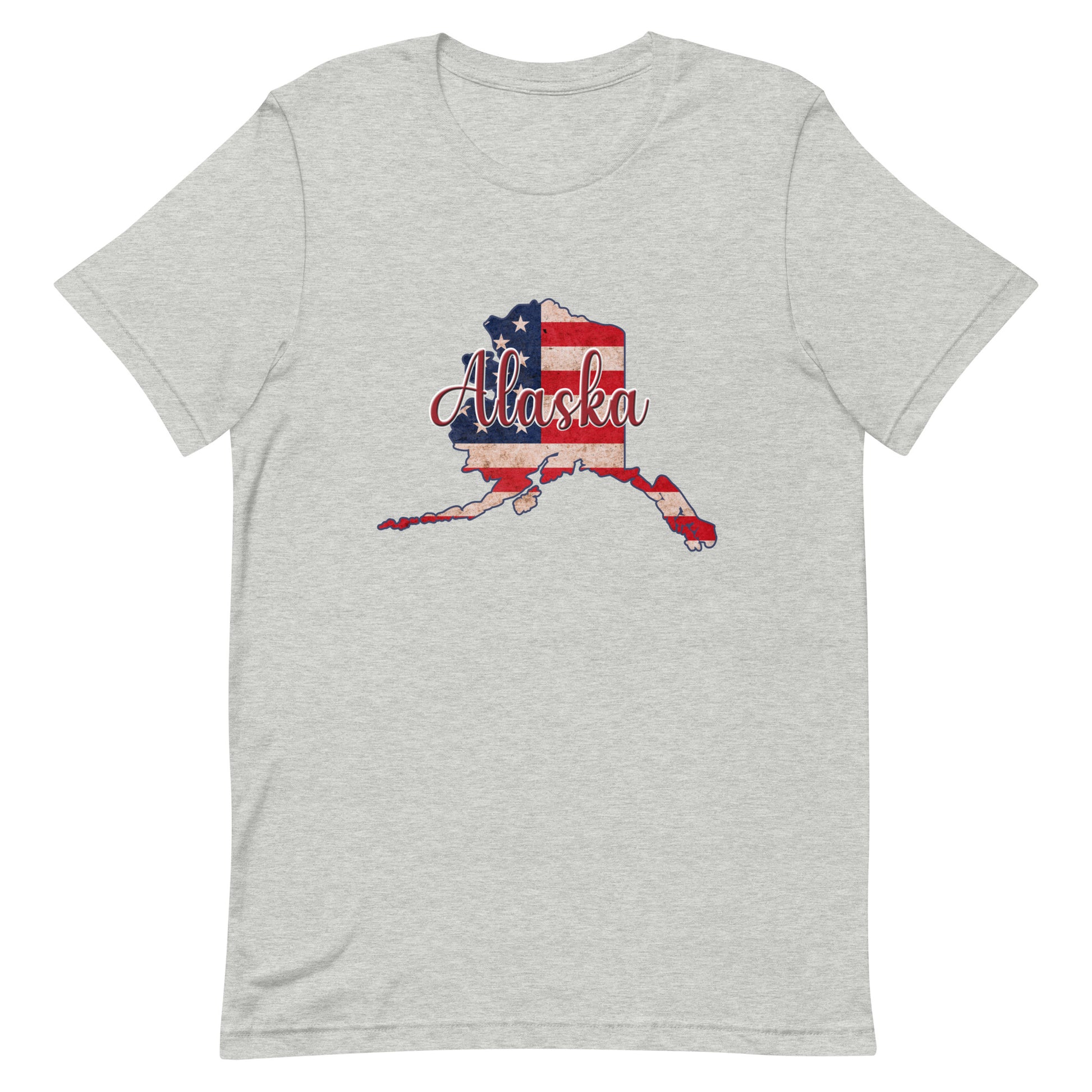 Alaska on US Flag Unisex T-shirt